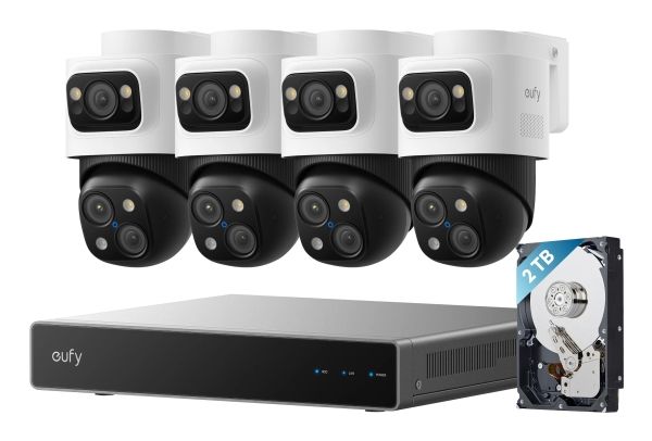 Eufy S4 Max NVR säkerhetskamerasystem (4-pack, vit), bild 4
