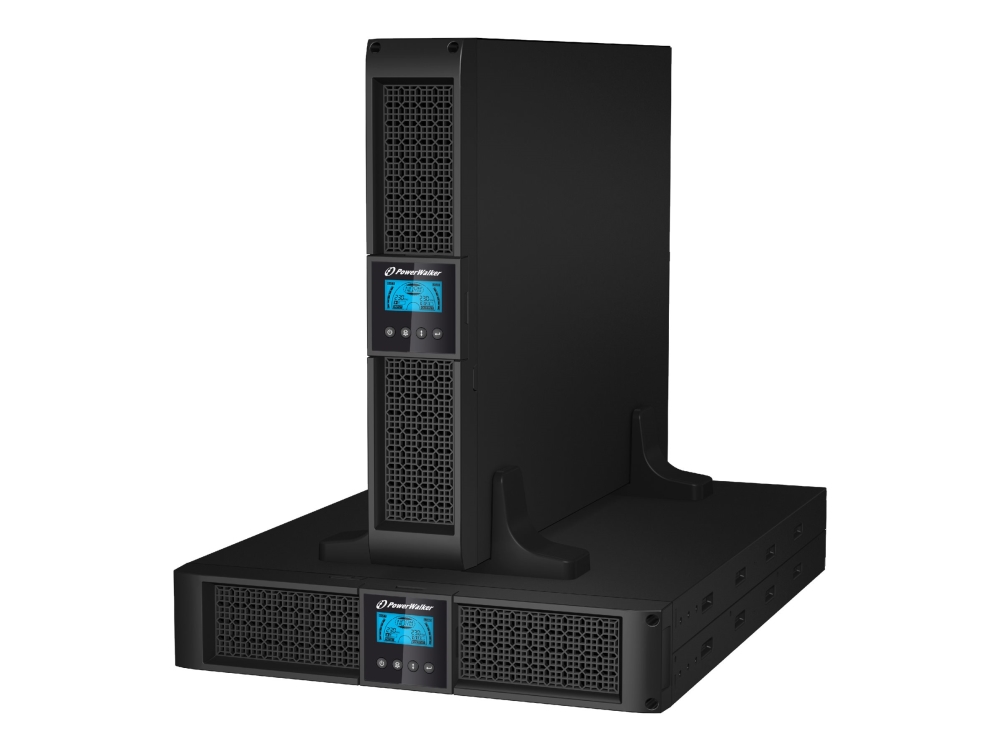 PowerWalker VI 3000RT LCD - UPS - AC 220/230/240 V - 2.7 kW - 3000 VA - 9 Ah - RS-232, USB - utgångskontakter: 9 - 2U - 19 - svart