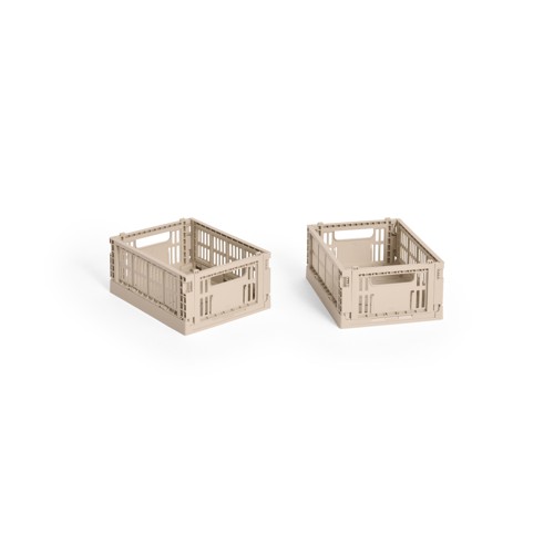 HAY - Colour Crate Mini Förvaringslåda (Puderrosa) - 2-pack