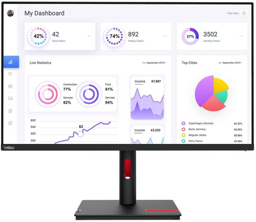 Lenovo ThinkVision T32p-30 32" - 3840x2160 - IPS - 60Hz, bild 3