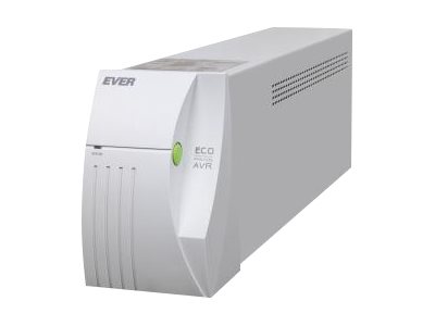 EVER ECO Pro 1000 AVR CDS - UPS - AC 230 V - 650 Watt - 1000 VA - 5 Ah - USB - utgångskontakter: 2 - vit