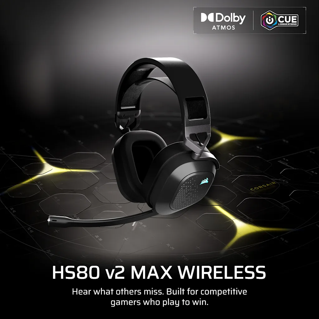 Corsair HS80 v2 MAX Wireless Steel Gray, bild 2