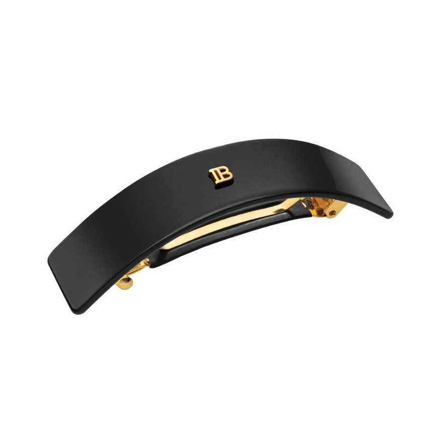 BALMAIN PARIS Hair Couture Cellulose Acetate Barrette Pour Cheveux Large Large Black Large Black