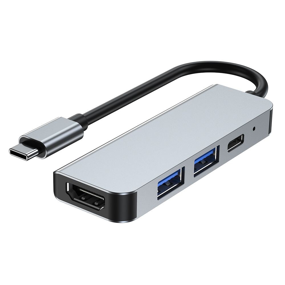 HUB Tech-Protect V2 4in1 USB-C - USB-A 3.0 / USB-A 2.0 / USB-C / HDMI - grå, bild 5