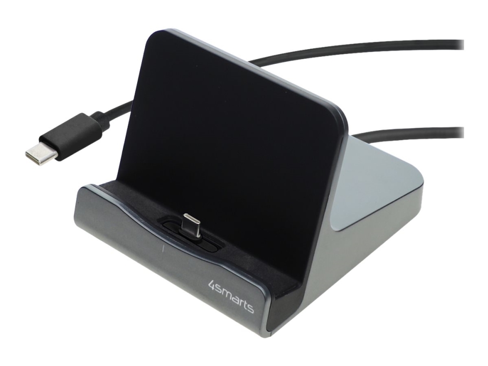 4Smarts VoltDock Laddstation Surfplatta och Mobil USB-C, 60W - Gunmetal