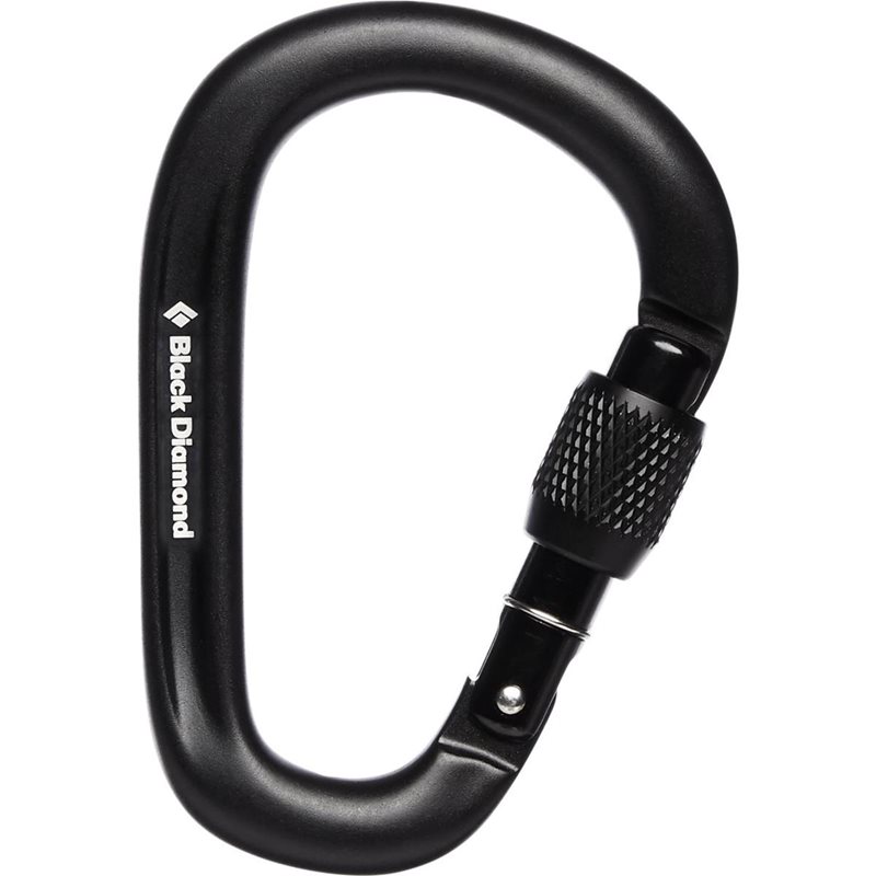 Black Diamond Pearlock Screwgate Carabiner Black - OneSize