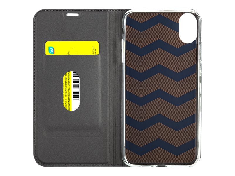 X-Shield - Vikbart fodral för mobiltelefon - polyuretan, termoplastisk polyuretan (TPU) - svart - för Apple iPhone XS Max