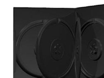 MediaRange - DVD-fodral - kapacitet: 4 CD/DVD - svart (paket om 50)