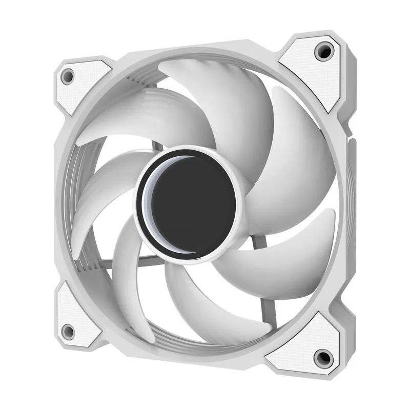 Darkflash DR08 Cooling Fan (White) - Chassi fläkt - 120mm - Vit med RGB LED - 30 dBA