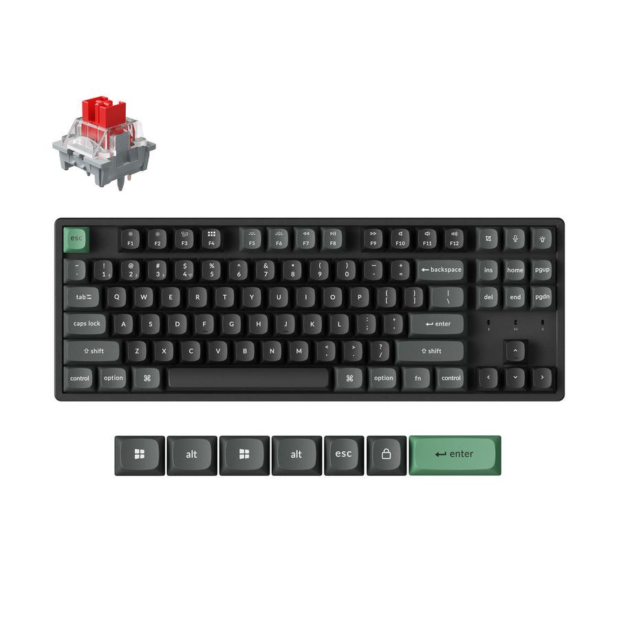 Keychron K8 Ultra Black Apex Red