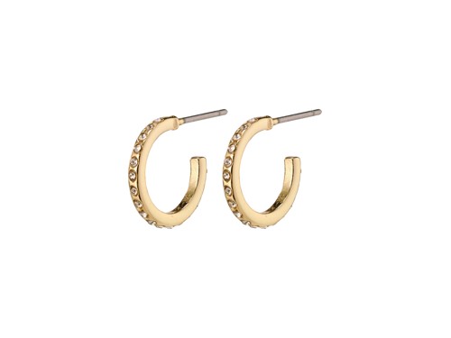 PILGRIM - Roberta Small Crystal Semi-Hoops - Gold Plated - 13 mm, bild 2