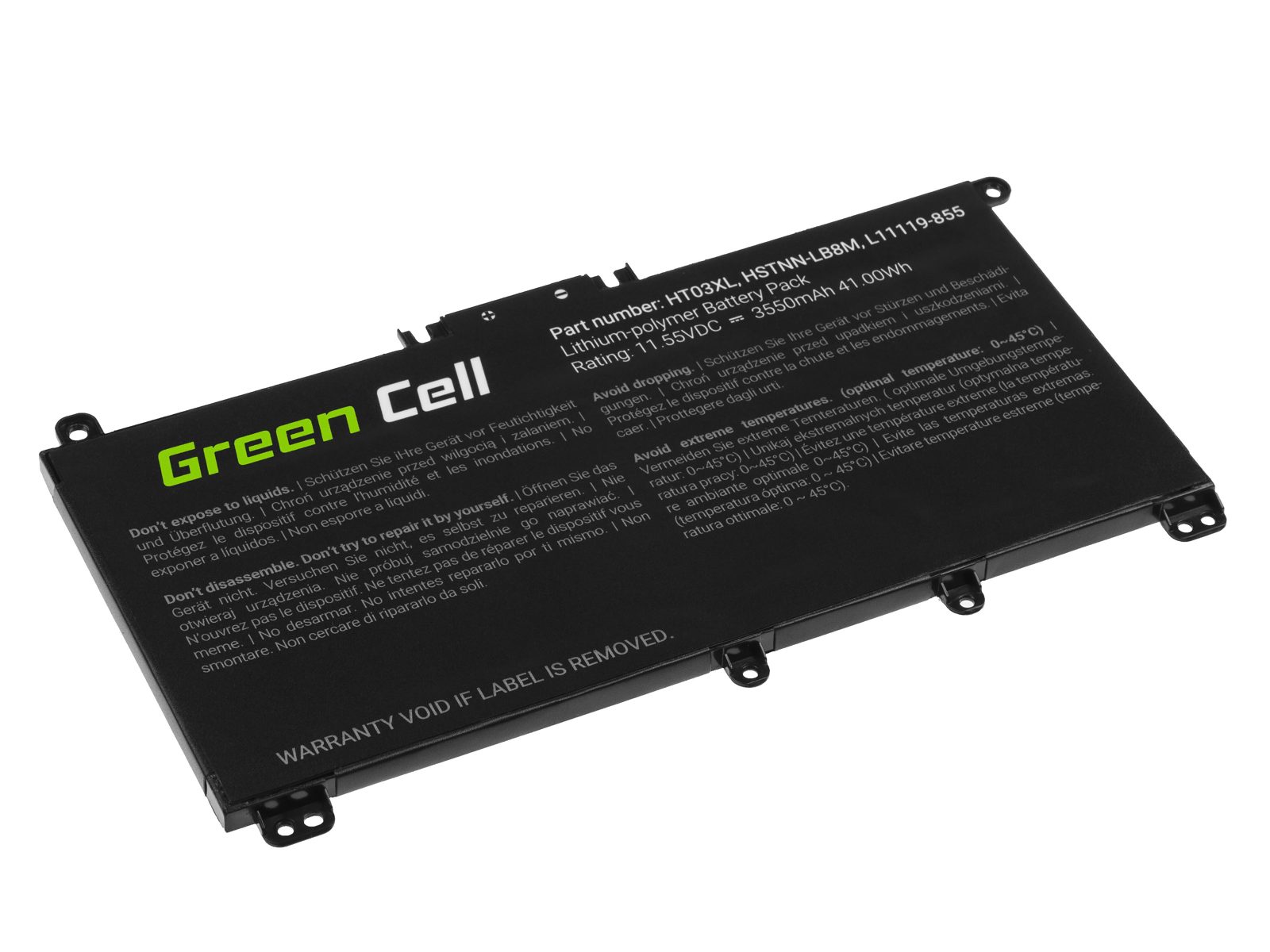Batteri Green Cell Li-Pol 3400mAh till bl.a. HP 15S, se lista, bild 2
