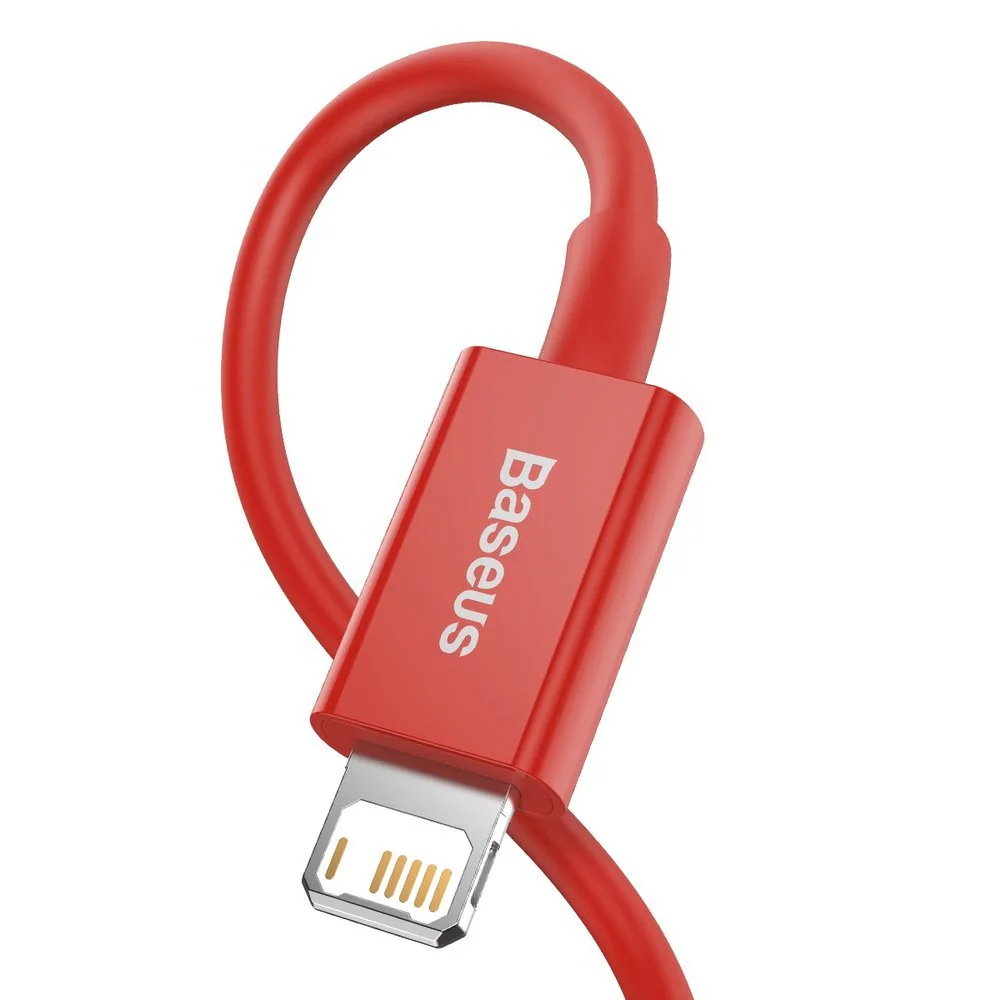 Baseus Superior USB - Lightning-kabel 2,4 A 1 m röd (CALYS-A09), bild 3