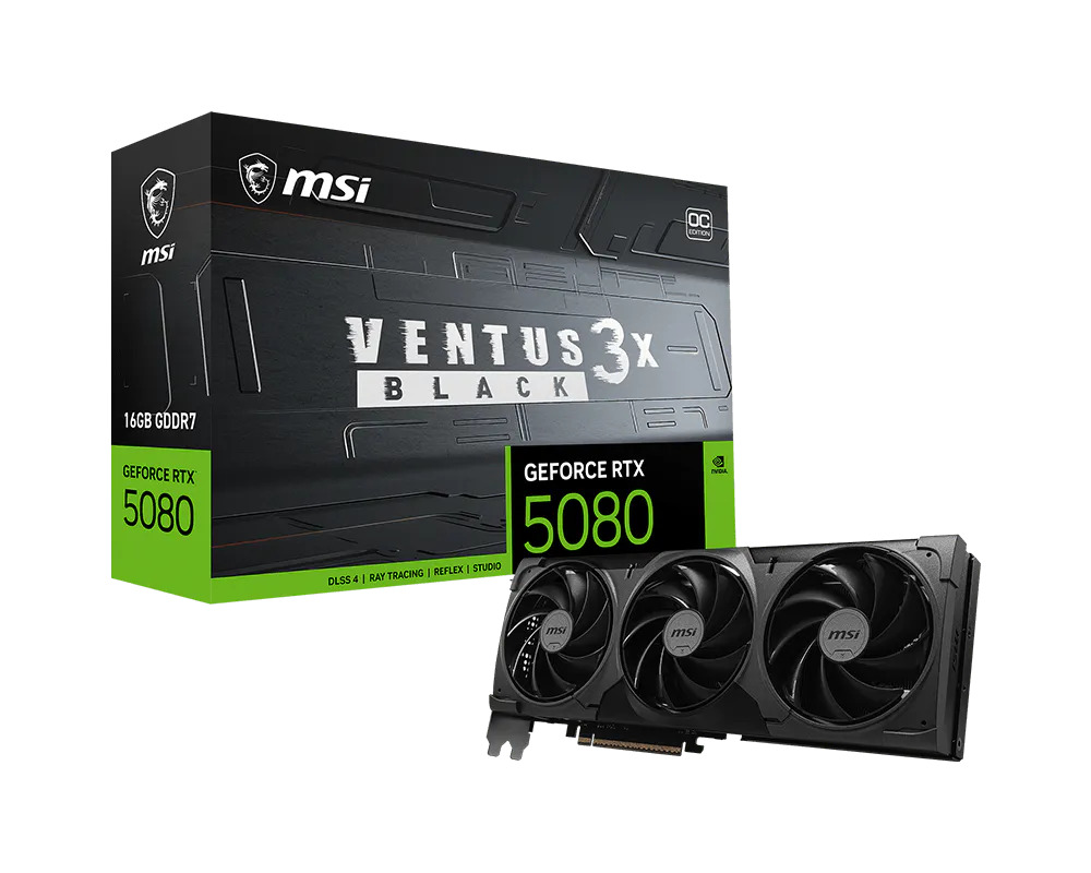 MSI GeForce RTX 5080 Ventus 3X OC 16 GB grafikkort, bild 3