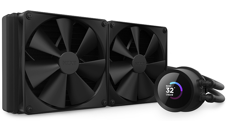 NZXT Kraken 280, 280mm, 2x140 mm fläktar - Svart, bild 2