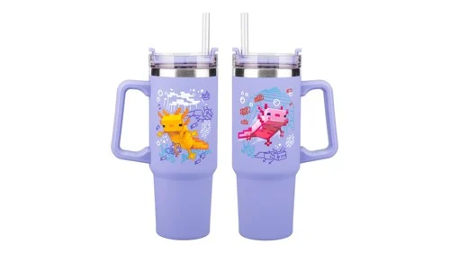 Minecraft Purple 900ml Insulated Cup and Straw, bild 3