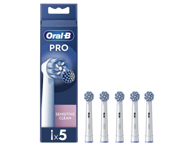 Oral-B Pro Sensitive Clean borsthuvuden 5-pack, vita