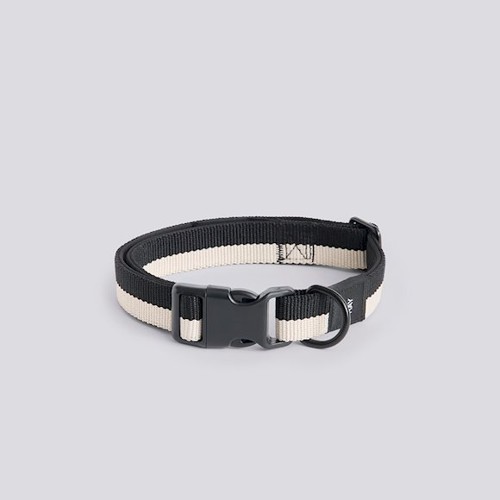 HAY - Dogs Collar Flat M/L (Black & White)