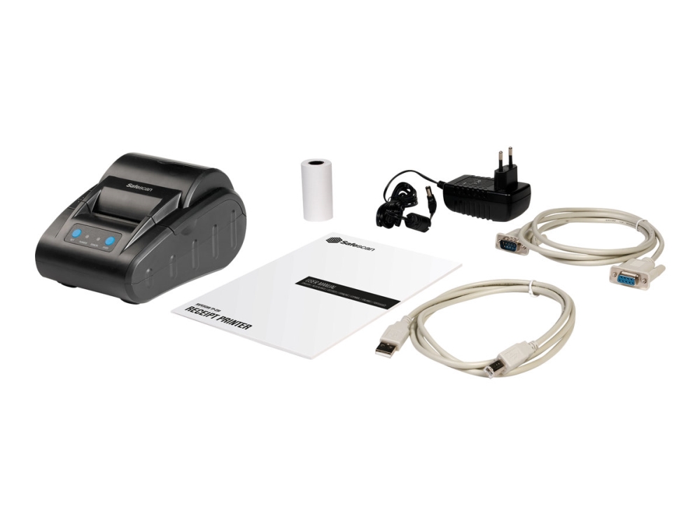 Safescan TP-230 - Etikettskrivare - termisk linje - 203 dpi - upp till 60 mm/sek - USB, seriell - svart