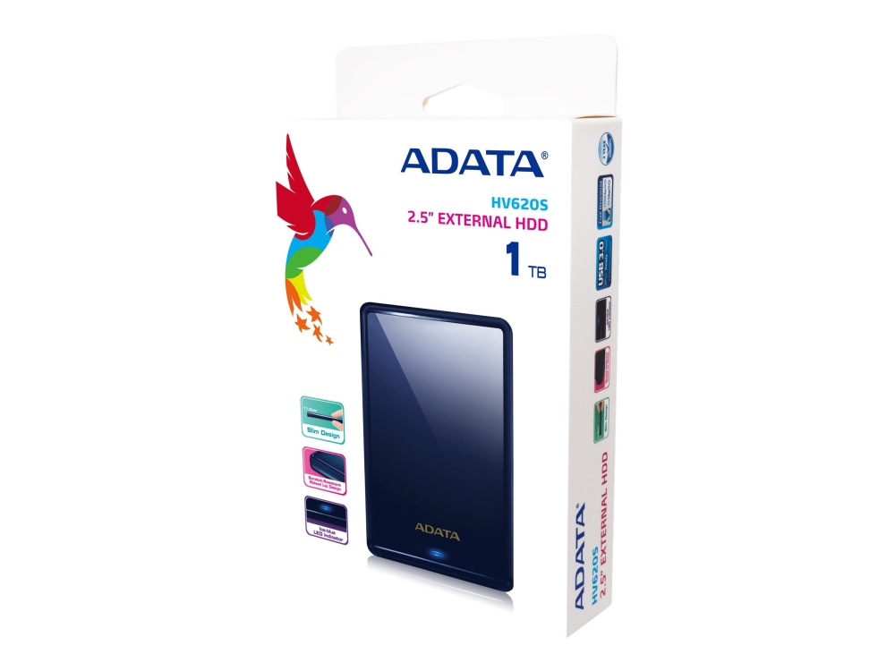 A-Data HV620S Portable Hard Drive - Extern Hårddisk - 1TB - Blue