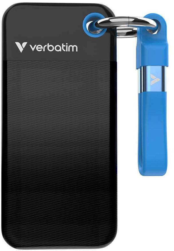 1 TB Verbatim Pocket SSD, USB 3.2 Gen2 - Svart/Blå, bild 3