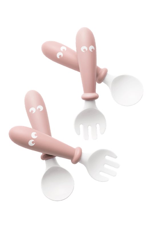 Babybjörn barnsked & gaffel 4 delar, blekrosa