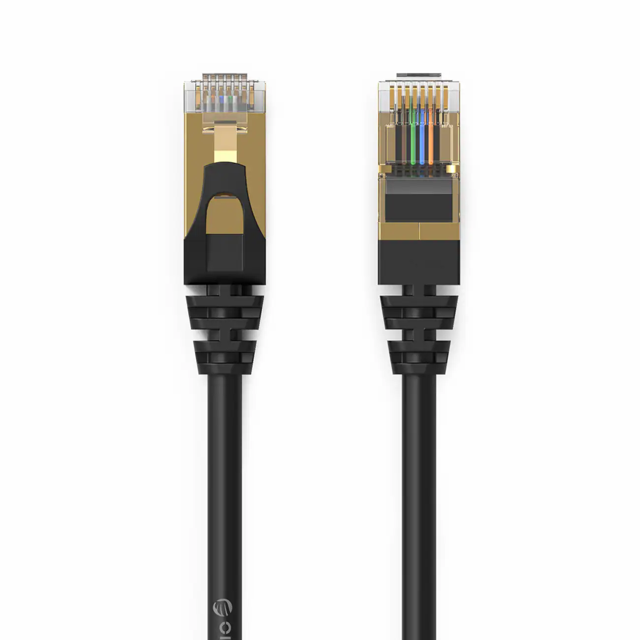 Orico PUG-C7 CAT7 10 Gbps RJ45 Ethernet-nätverkskabel för internet och LAN, rund, 0,5 m – svart