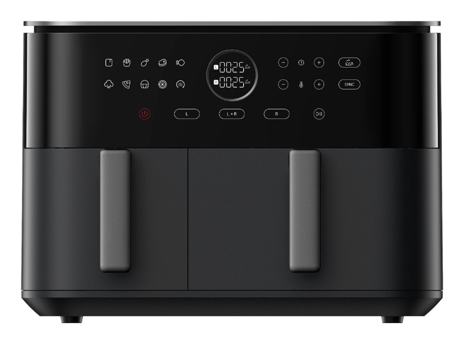 Xiaomi MAF-D1001, Varmluftsfritös, 10 L, 40 °C, 230 °C, Dubbel, Svart