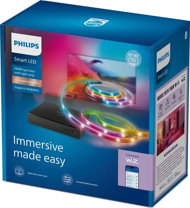 Philips HDMI 2.0 Sync Box med ljuslist för 75"-85" TV-apparater