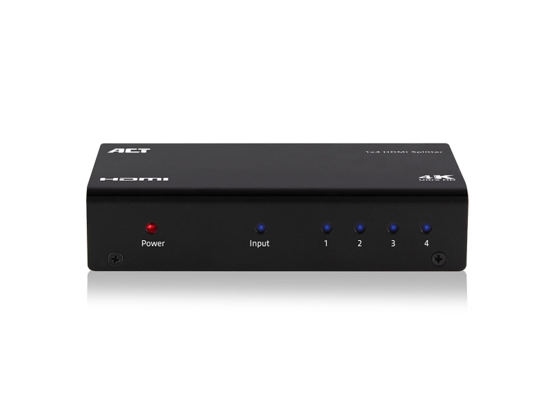 ACT 1x4 HDMI-splitter - stöd för 3D och 4K