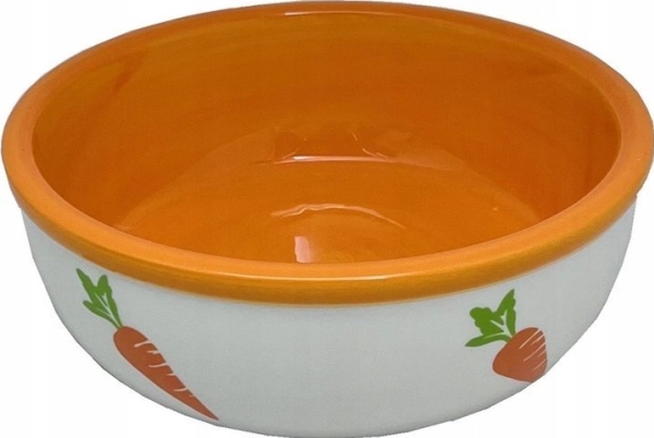 Yarro International keramisk skål för gnagare/kaniner motiv morot 10,5x4 cm