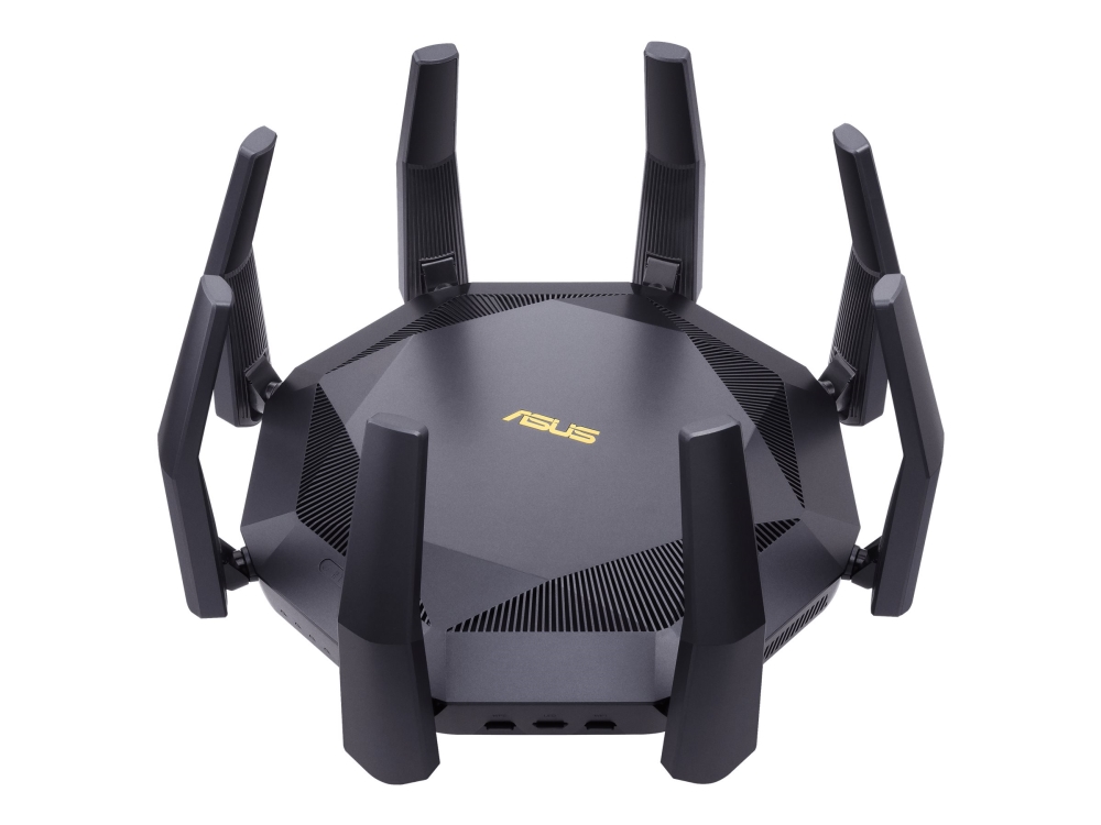 Trådlös router Asus RT-AX89X WiFi 6 AX6000 med 8-port Gigabit switch, 1x10Gbe LAN, 1x10Gbe SFP+, AiMesh, 2xUSB med 3G/4G-stöd