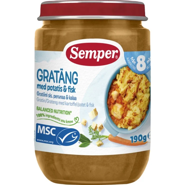 Semper Fiskgratäng med potatismos 8M 190 g