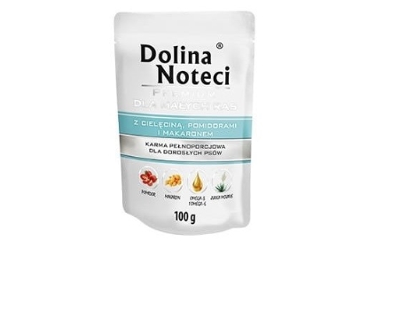 Dolina Noteci Premium med cielecina, tomater och makaroner våtfoder för hanhundar 100 g