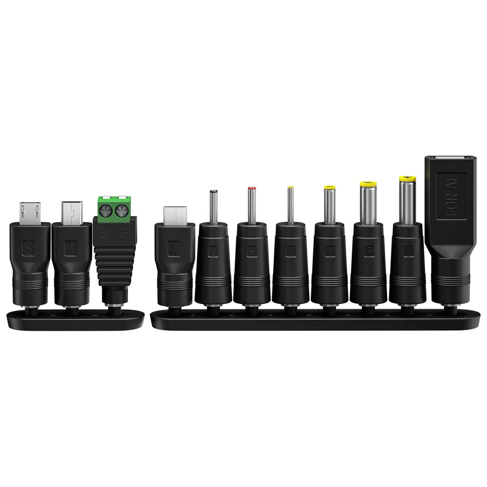 Goobay 64568 universell nätadapter 3 V–12 V 12 W 1 A, 11 adaptrar, svart, bild 2