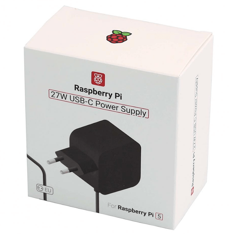 Raspberry Pi 5 nätadapter