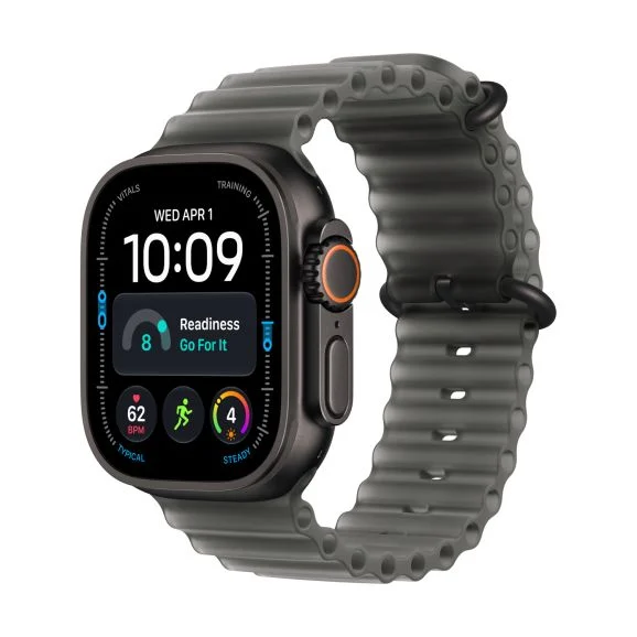 Apple Watch Ultra 4 GPS + Cellular 49 mm svart titan, genomlyst svart Havsband, bild 5