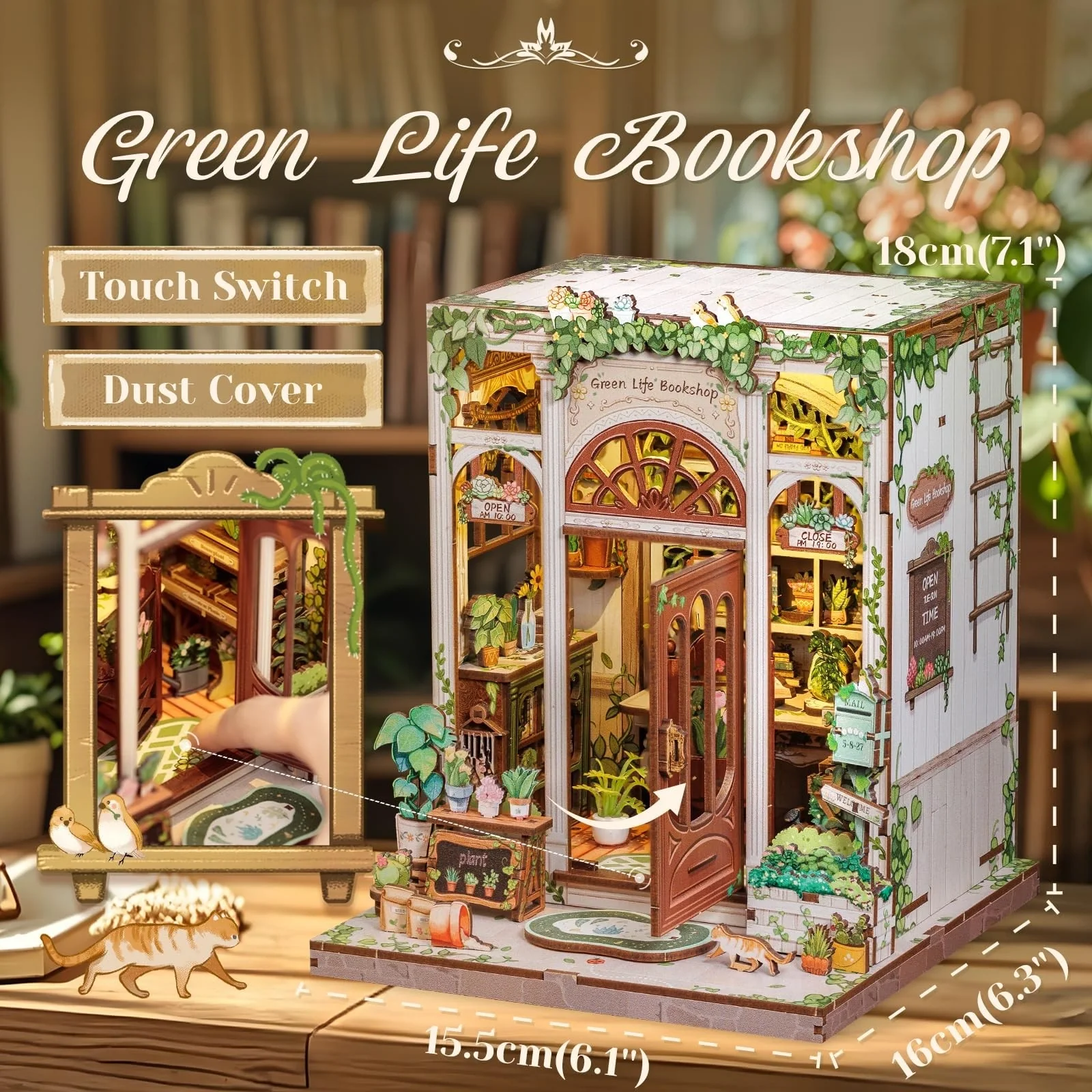 CuteBee Book Nook - Green Life Bookshop