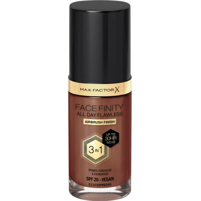 Max Factor Facefinity All Day Flawless 3-In-1 Foundation C110 Espresso C110 Espresso