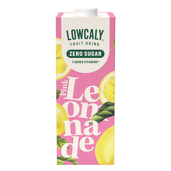 Lowcaly Fruit Drink, 1000 ml, Pink Lemonade