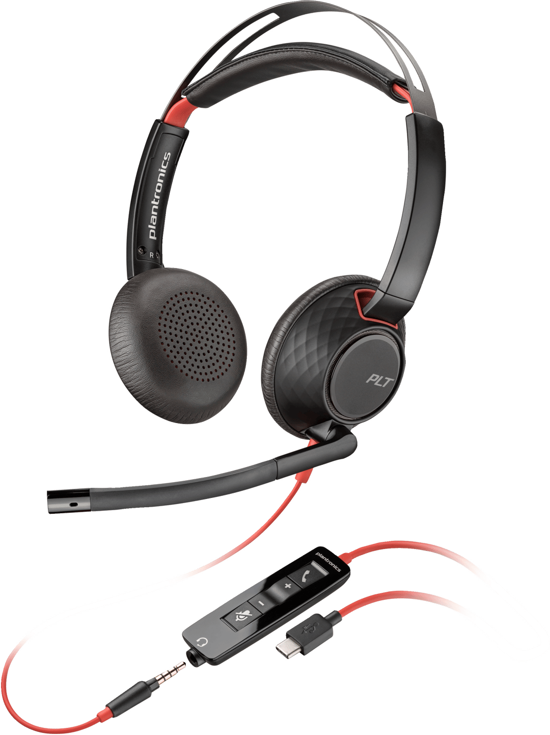 HP Poly Blackwire 5220 Stereo USB-C headset (inkl. 3,5 mm-kontakt och USB-C/A-adapter), bild 2
