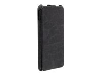 Krusell Tumba Slimcover - Skydd för mobiltelefon - läder - vintagesvart - för HTC One