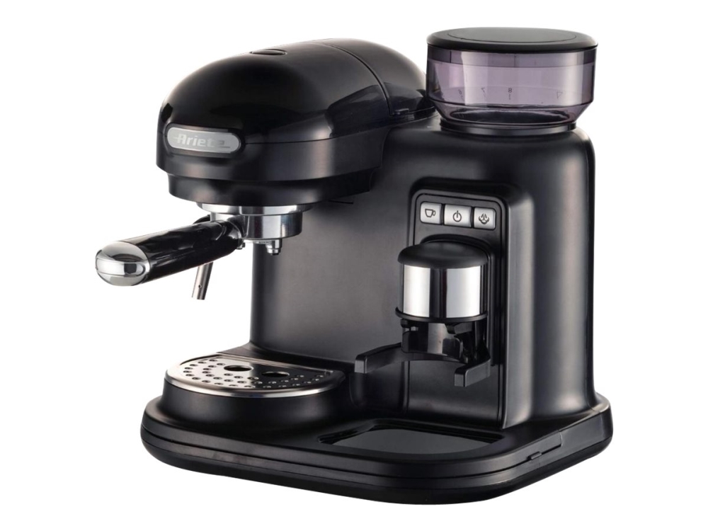 Ariete Moderna 1318 - Kaffemaskin med mjölkskummare - 15 bar - svart