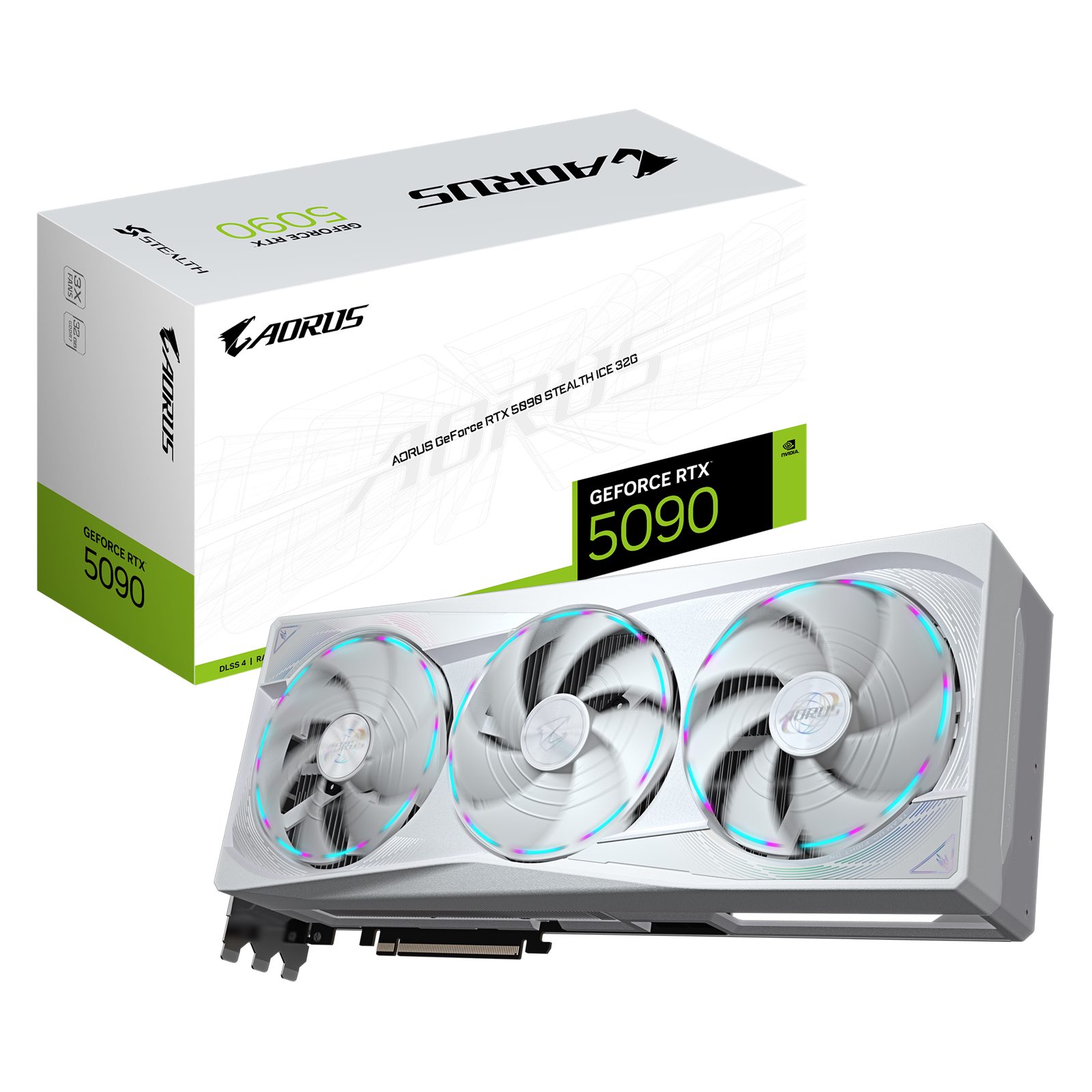 Gigabyte AORUS GeForce RTX 5090 Stealth 32GB grafikkort (ice), bild 3