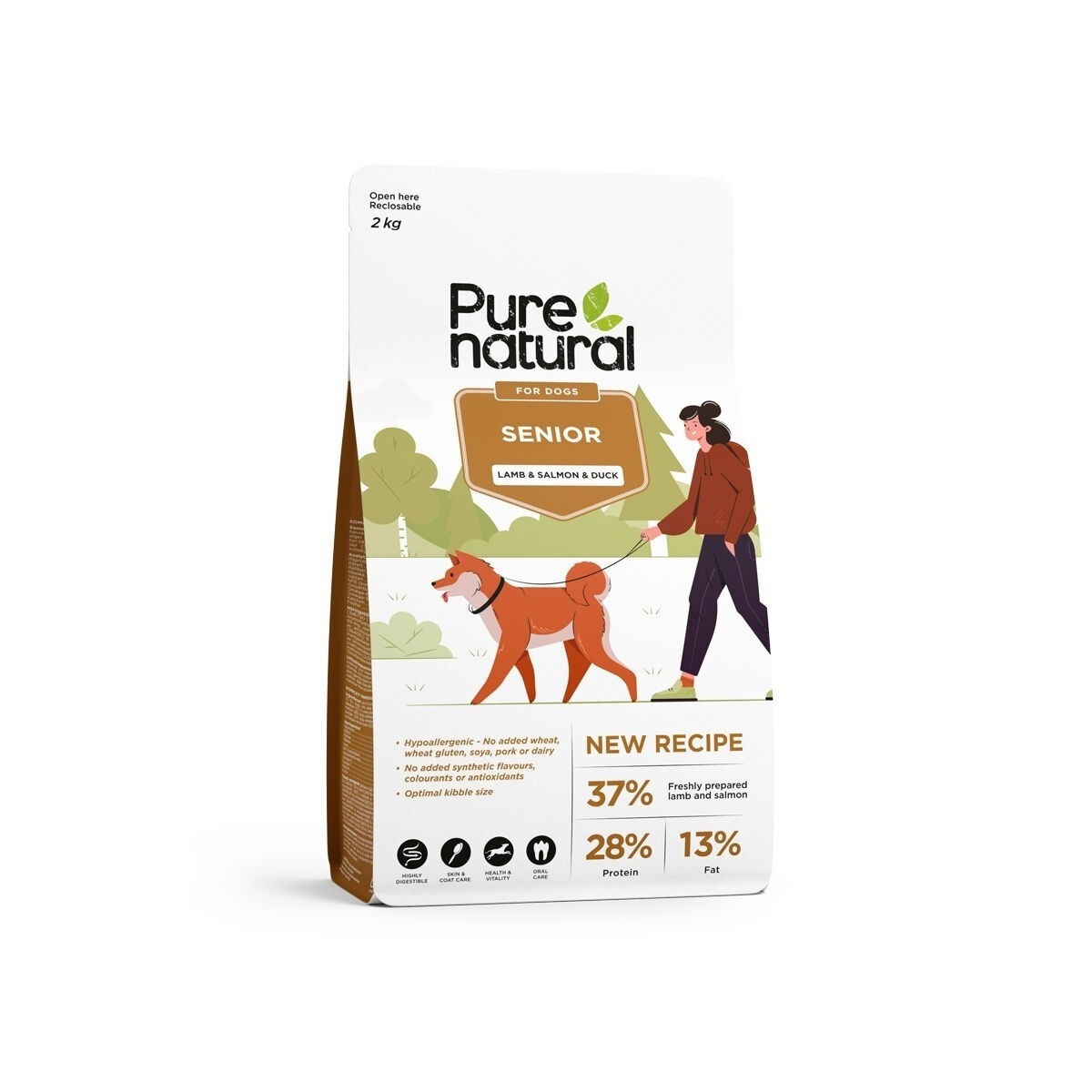 Purenatural Dog Senior Lamb, Salmon & Duck Torrfoder för Senior Hund 2 kg