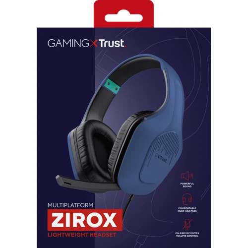 Trust - GXT415B Zirox Headset - Blue, bild 4