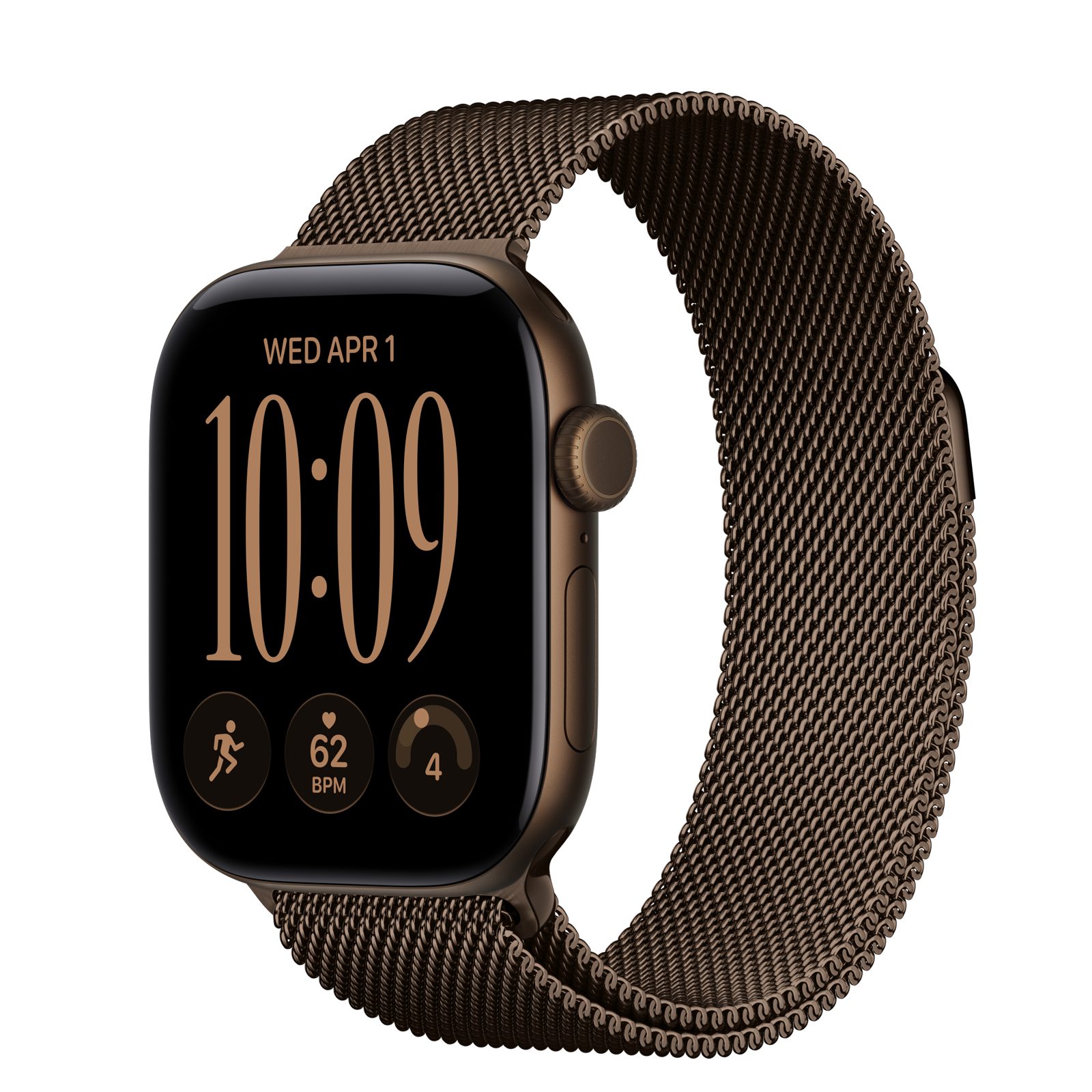 Apple Watch Series 12 GPS 42 mm mörk brons aluminium, mörk brons Milanesisk loop