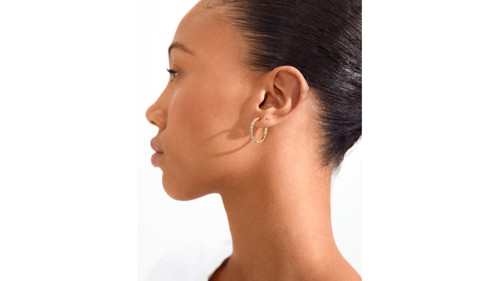 PILGRIM - EBNA Large Crystal Hoops - Gold Plated - 22 mm, bild 3