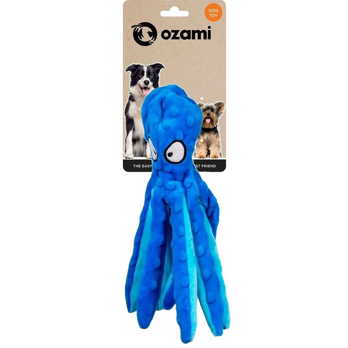 Ozami Prasslande Hundleksak Bläckfisk 33 cm Blå