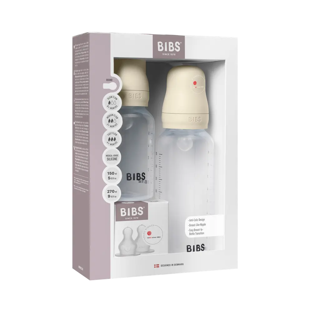 BIBS Nappflaskor PP Silikon 150/270ml Ivory 2p, 2 st, bild 3